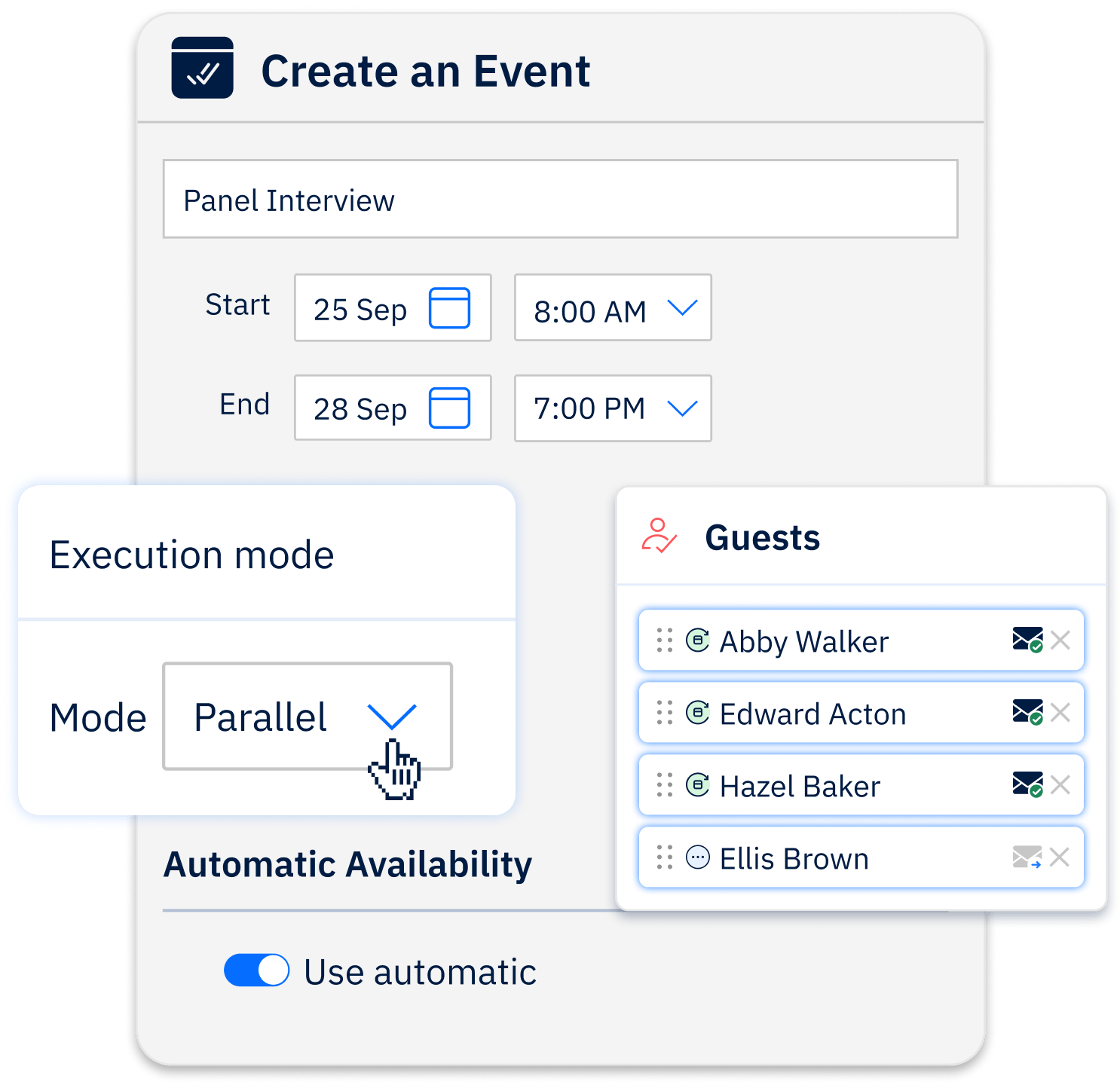 Image showing how to set up parallel scheduling