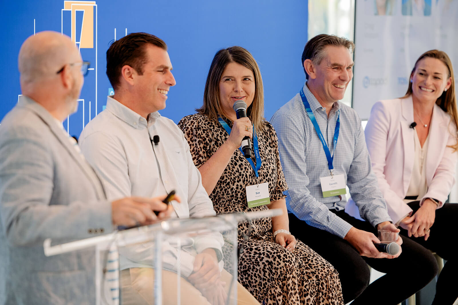 Panelists at #AvatureUpfront APAC 2025 share a joke amid the discussion on achieving strategic HR alignment